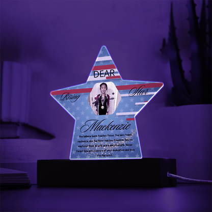 Personalized Raising Star USA Theme Plaque