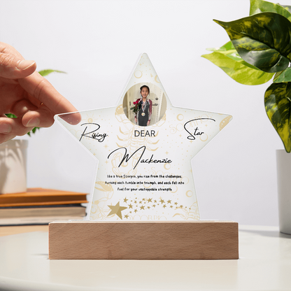 Personalized Scorpio Star: A Champion's Precision and Grace