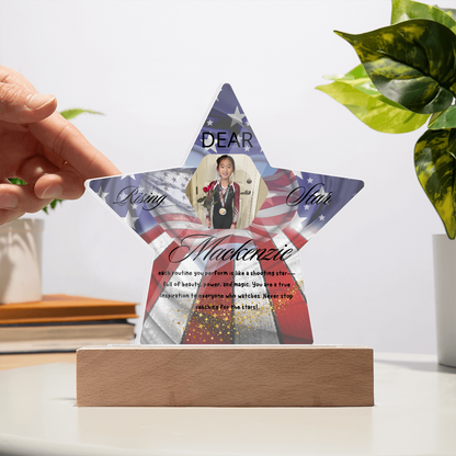 Personalized Raising Star USA Theme Plaque
