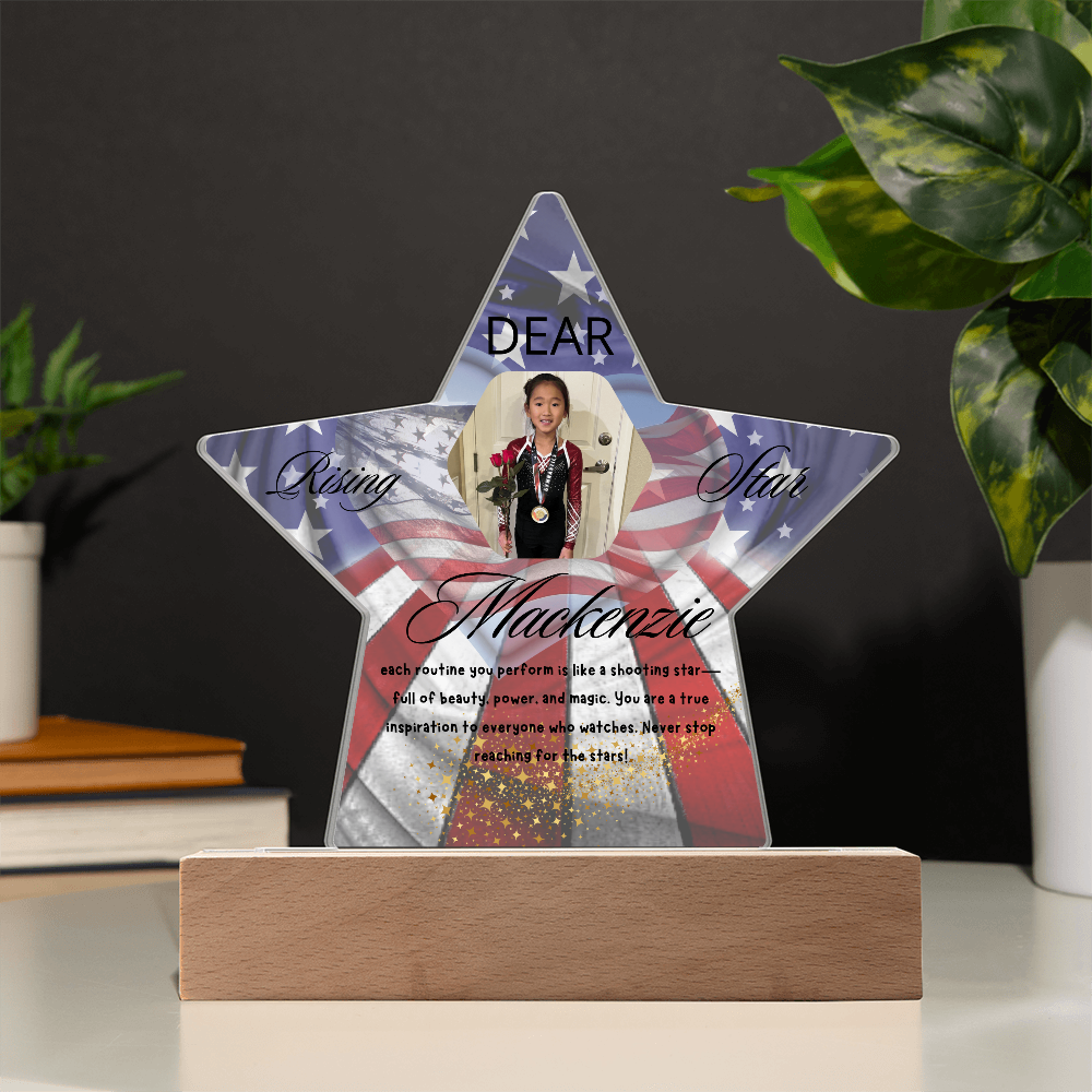 Personalized Raising Star USA Theme Plaque