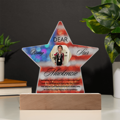 Personalized Raising Star USA Theme Plaque