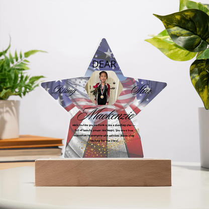 Personalized Raising Star USA Theme Plaque