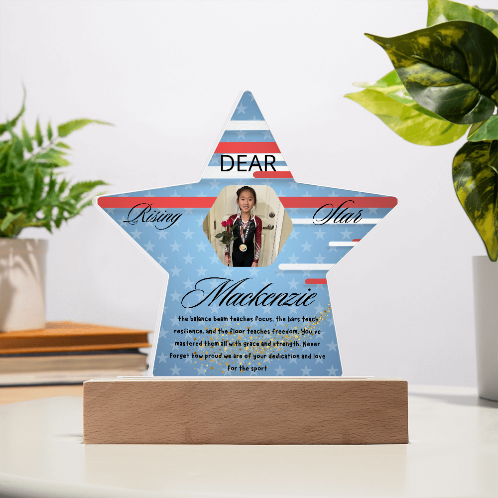 Personalized Raising Star USA Theme Plaque