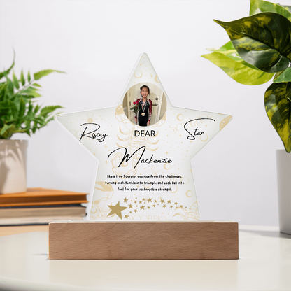 Personalized Scorpio Star: A Champion's Precision and Grace