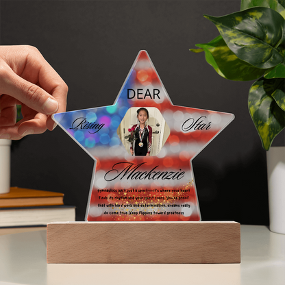 Personalized Raising Star USA Theme Plaque