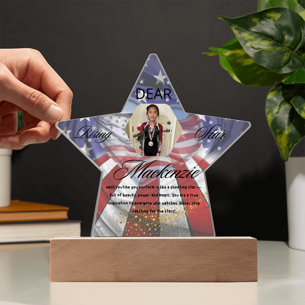 Personalized Raising Star USA Theme Plaque