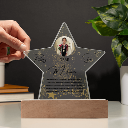 Personalized Aquarius Star: A Champion's Precision and Grace