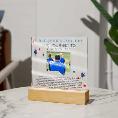 Personalized My Coach My Hero Acrylic Plaque