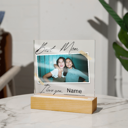 Personalized Charming Acrylic Plaque - Perfect Gift for Mom