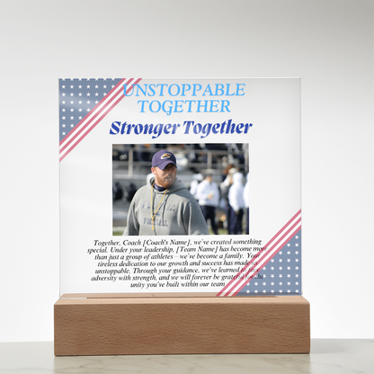 Personalized My Coach My Hero Acrylic Plaque
