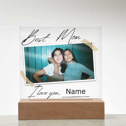 Personalized Charming Acrylic Plaque - Perfect Gift for Mom