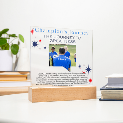 Personalized My Coach My Hero Acrylic Plaque
