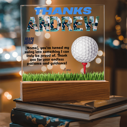 Personalized Thank You Coach Custom Acrylic Plaque LED