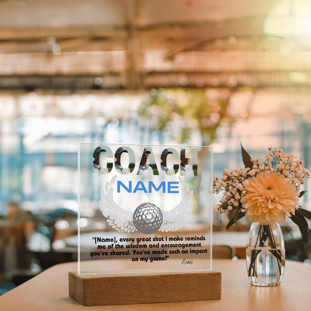 Personalized Thank You Coach Custom Acrylic Plaque LED