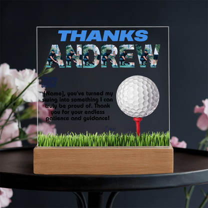 Personalized Thank You Coach Custom Acrylic Plaque LED