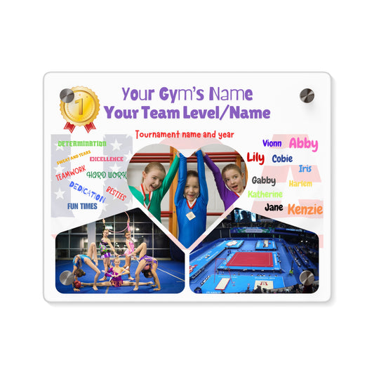 Personalized Acrylic Wall Art Panel -  Gymnastics Team USA Theme